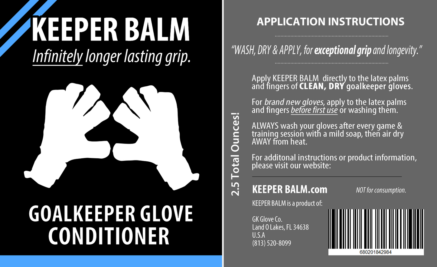 KeeperBalm Baume pour gants de gardien de but